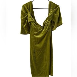 Pretty Little Thing Olive Green Dress